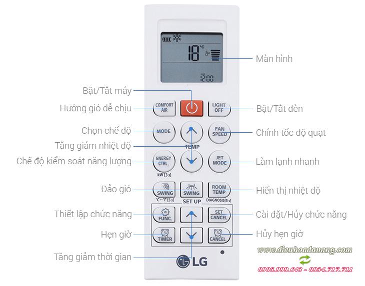 Hướng dẫn sử dụng remote các dòng máy lạnh LG ENV,ENS,ENF,ENR,ENQ,ENW